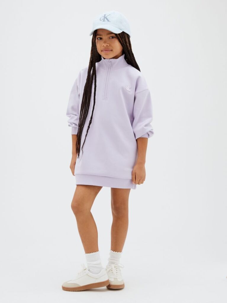 Purple Kids' 1/4 Zip Sweatshirt Dress  Girls