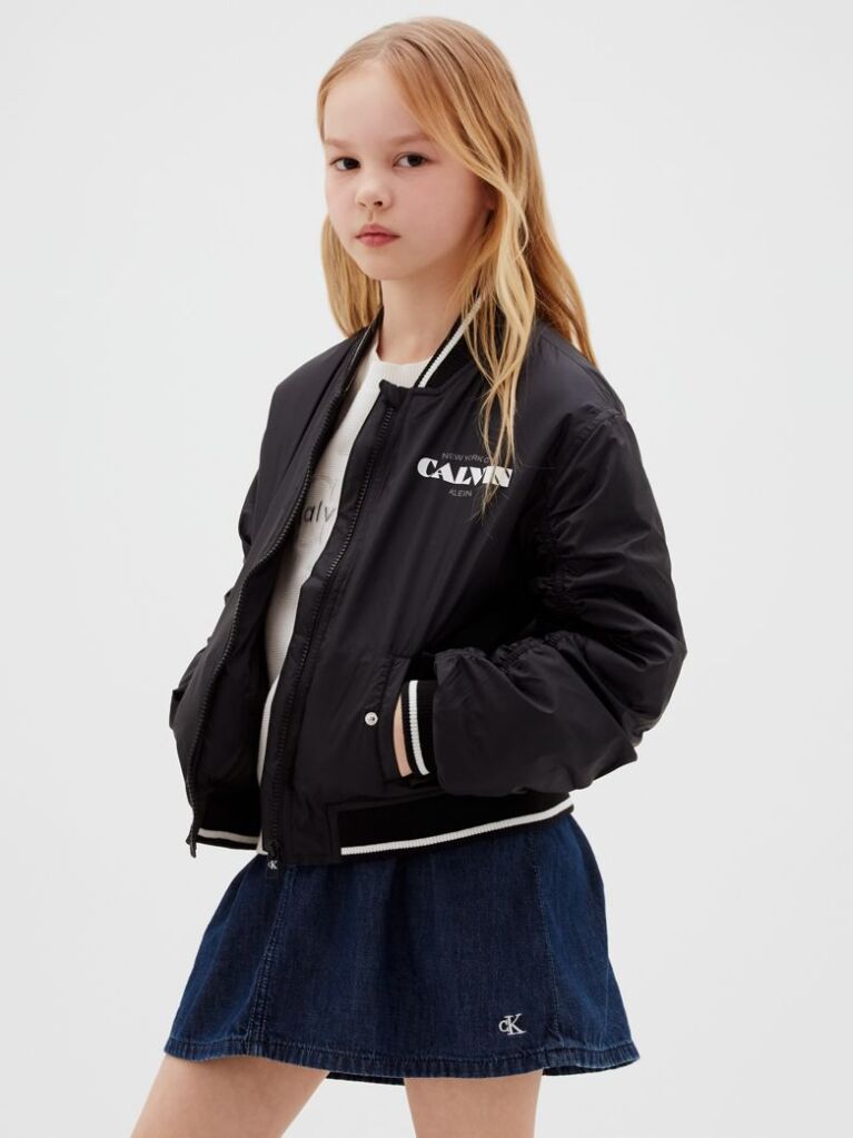 Black Kids Lightweight Bomber Jacket  Girls