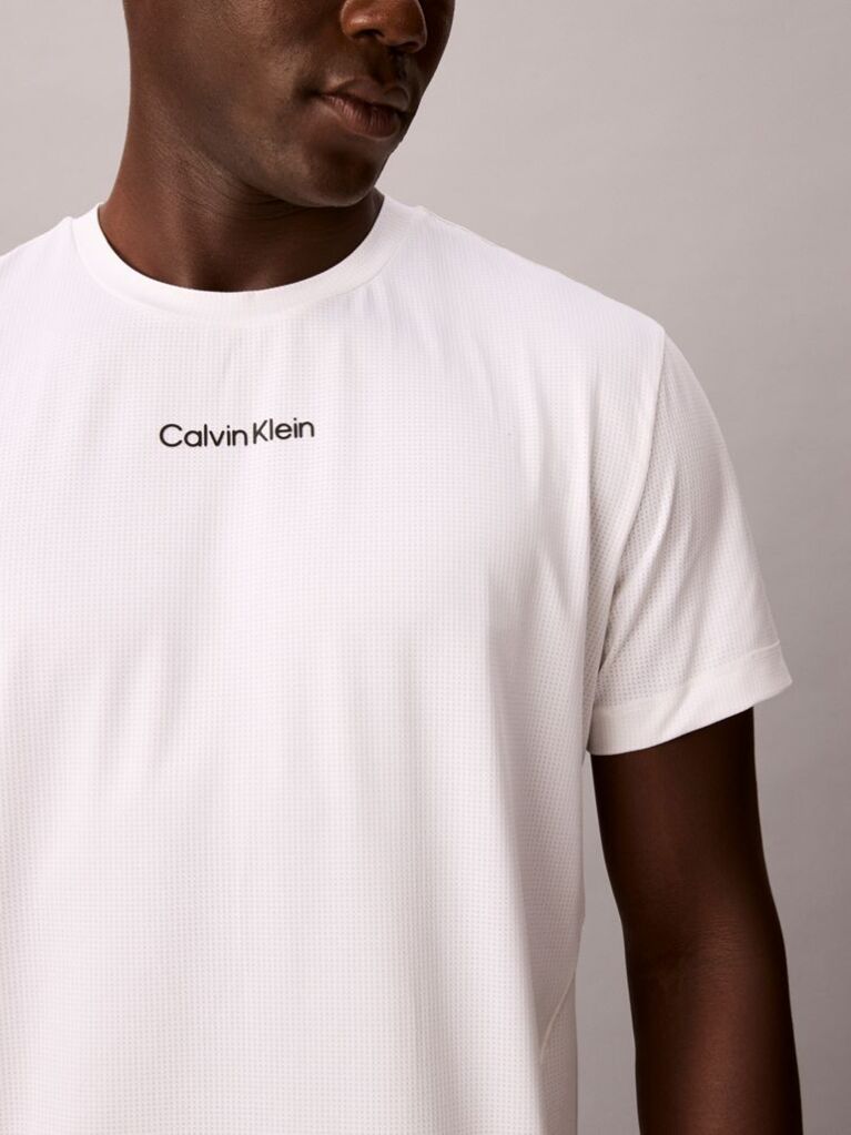 Λευκό Αναπνεύσιμο Αθλητικό T-Shirt Γρήγορου Στεγνώματος  Άνδρας