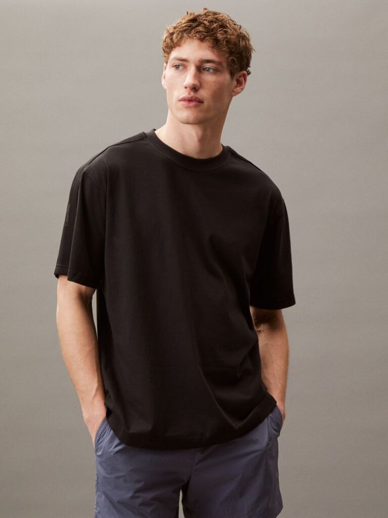 Μαύρο Αθλητικό T-shirt  Άνδρας