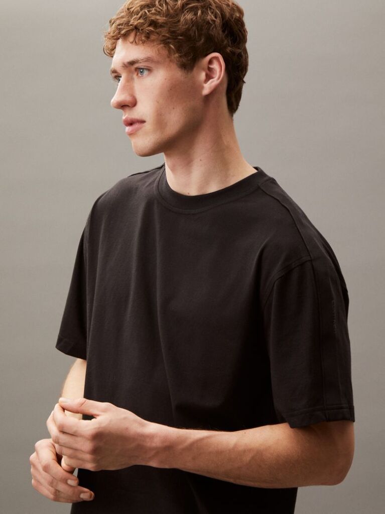 Μαύρο Αθλητικό T-shirt  Άνδρας