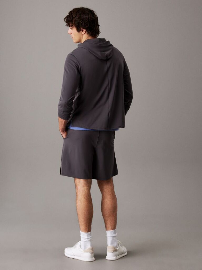 Grey Thumb Hole Hoodie  Men