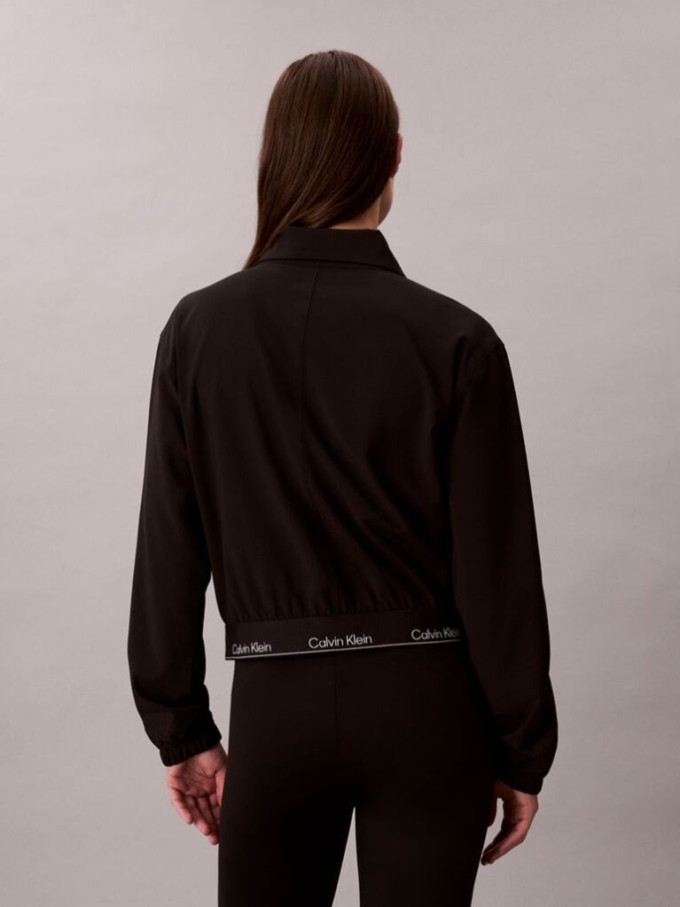 Black Performance Windbreaker Track Jacket  Women
