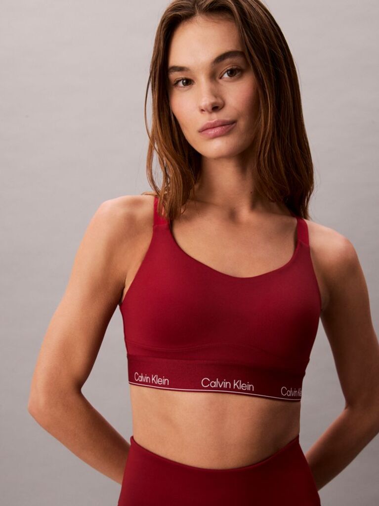 Red High Impact Sports Bra  Women