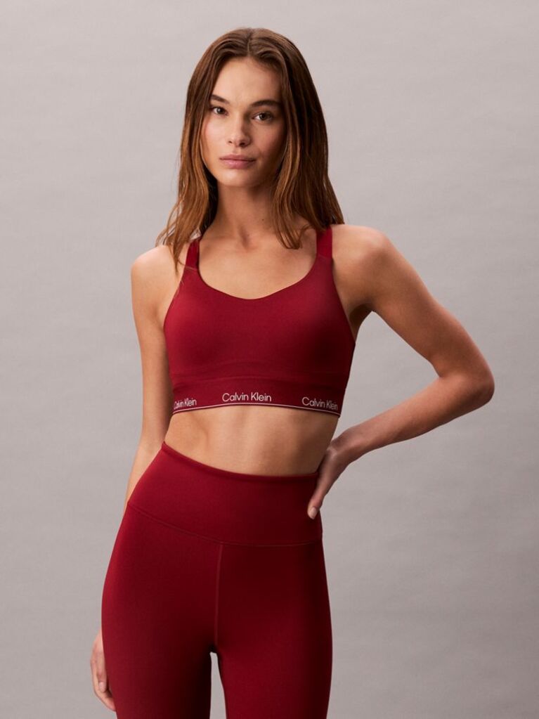 Red High Impact Sports Bra  Women