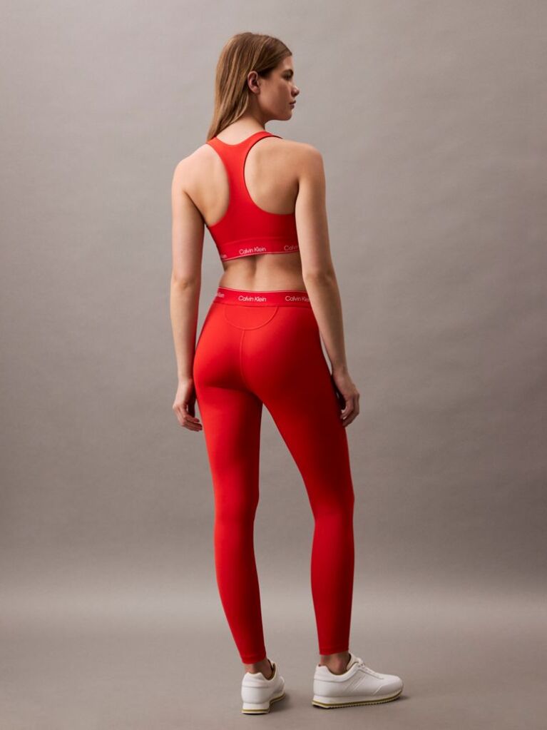 Red 7/8 Gym Leggings  Women
