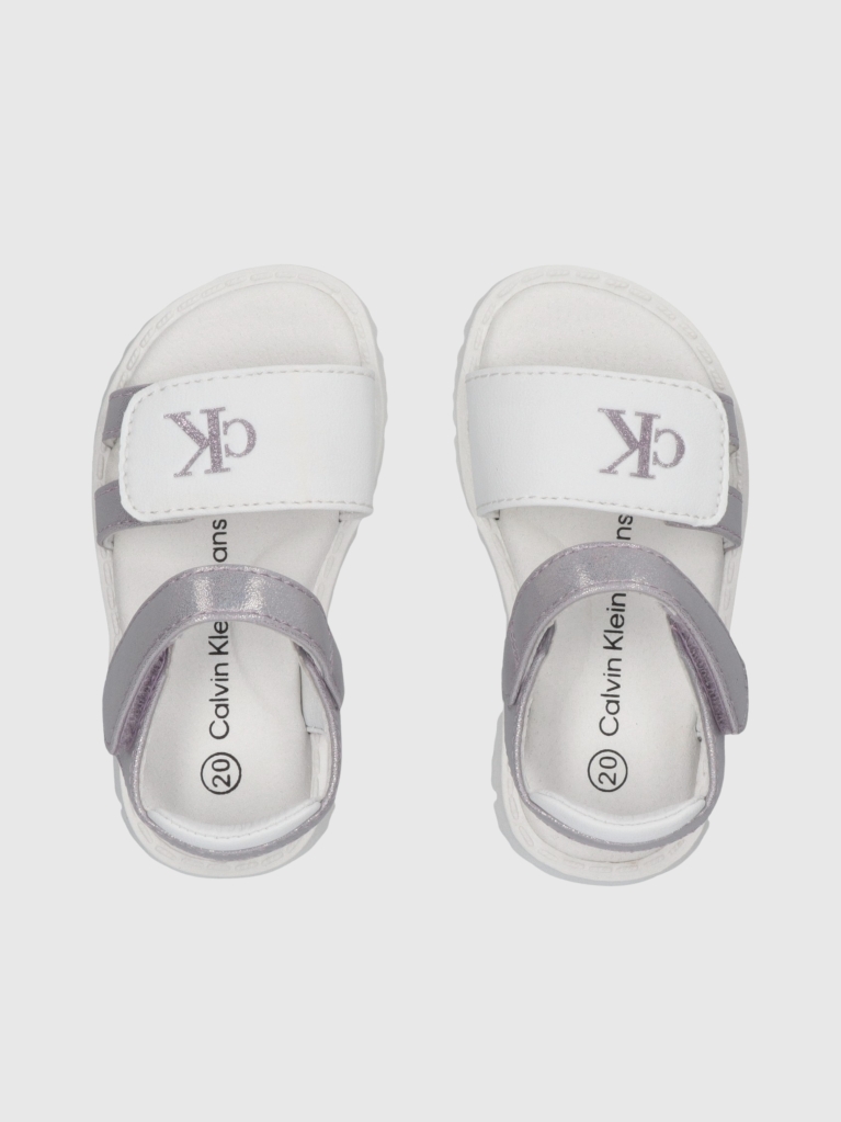 Silver Velcro Sandal  Girls