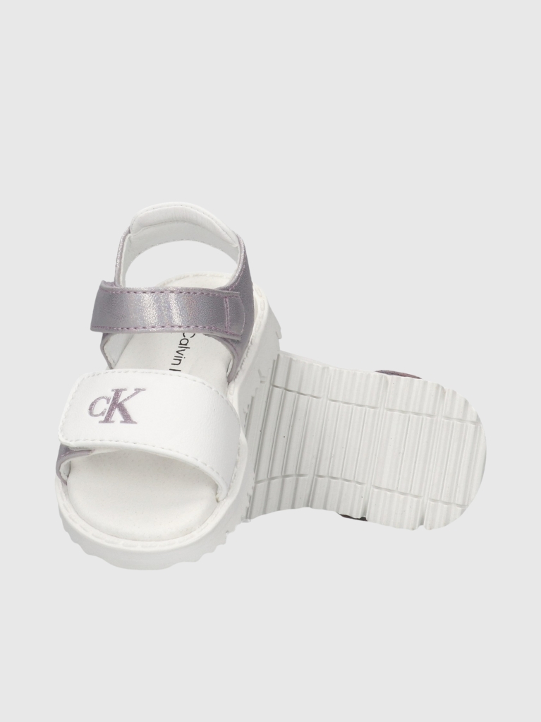 Silver Velcro Sandal  Girls
