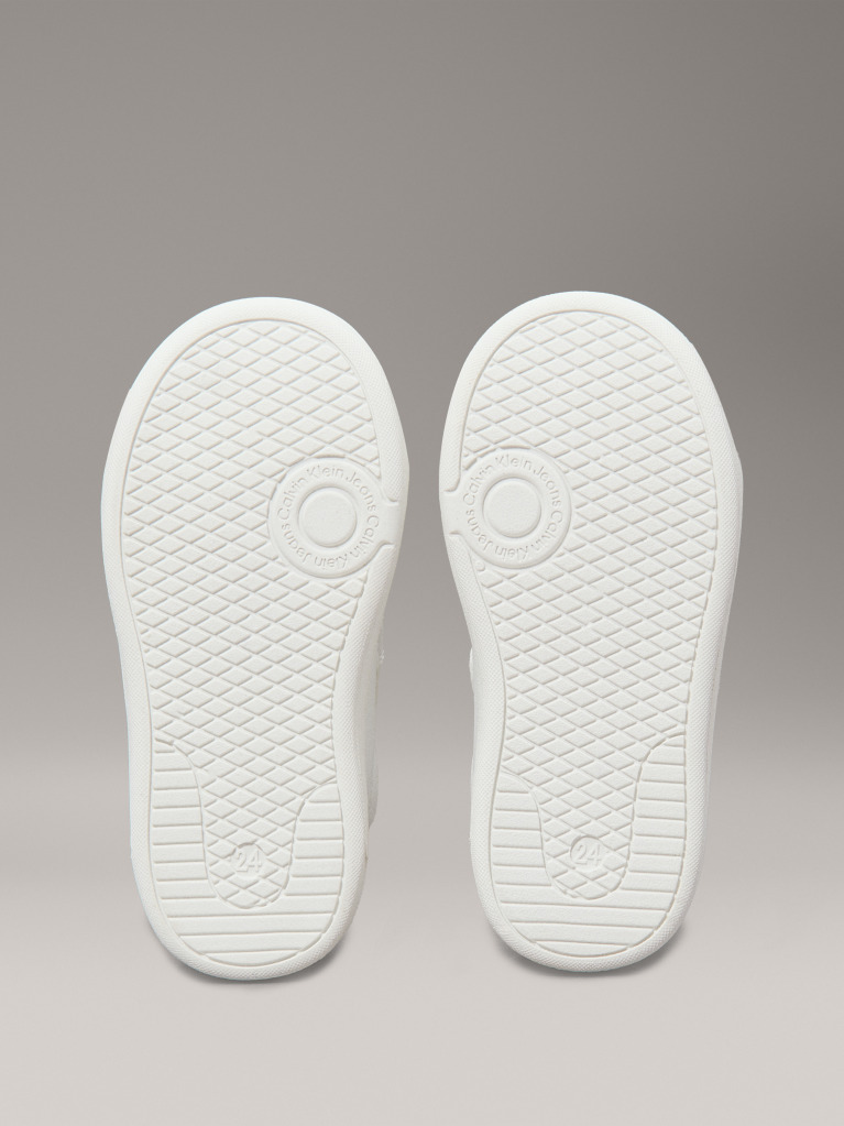 White Low Cut Velcro Sneaker  Girls