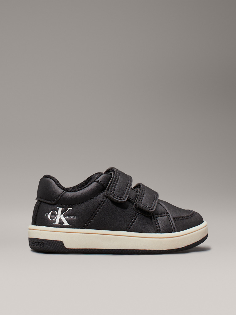 Black Low Cut Velcro Sneaker  Kids Unisex