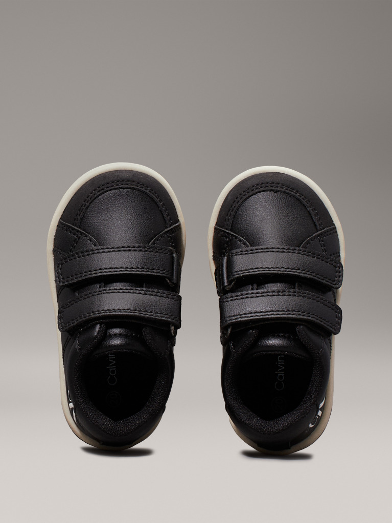 Black Low Cut Velcro Sneaker  Kids Unisex
