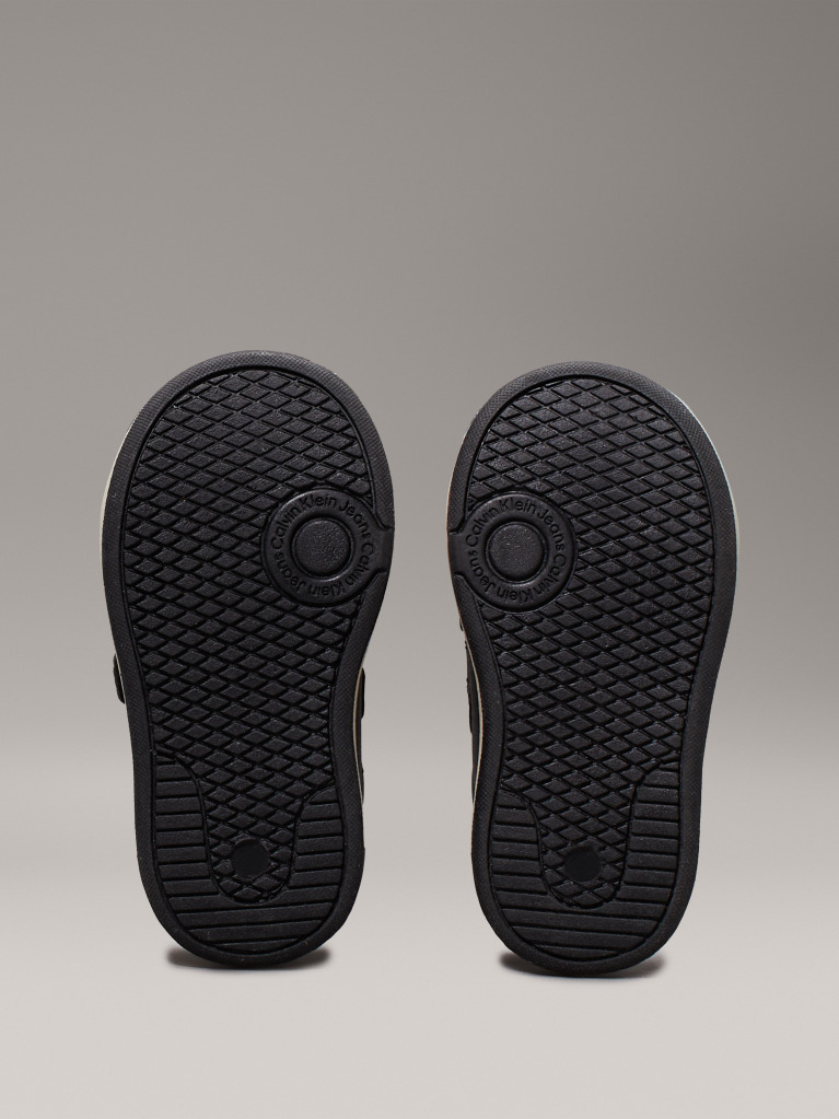 Black Low Cut Velcro Sneaker  Kids Unisex