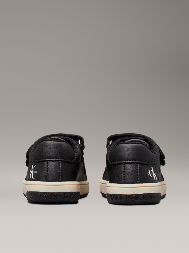 Black Low Cut Velcro Sneaker  Kids Unisex