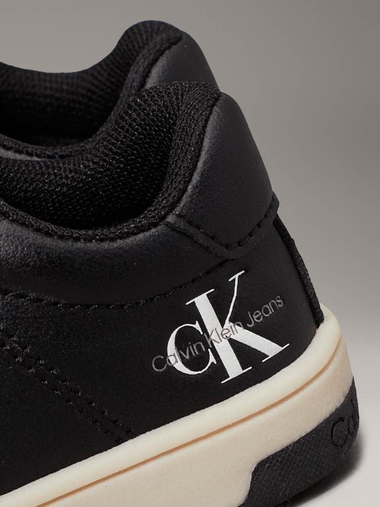Black Low Cut Velcro Sneaker  Kids Unisex