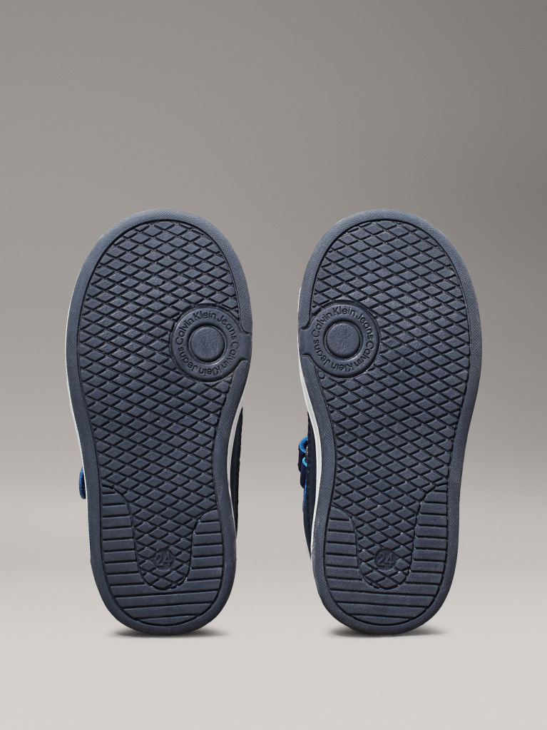 Μπλε Παιδικά Ψηλά Sneakers Με Κορδόνια Και Velcro  Παιδικό Unisex