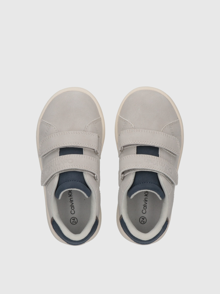 Γκρι Παιδικά Sneakers Με Velcro Και Χαμηλό Κόψιμο  Παιδικό Unisex
