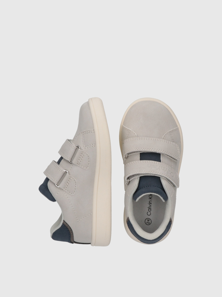 Γκρι Παιδικά Sneakers Με Velcro Και Χαμηλό Κόψιμο  Παιδικό Unisex