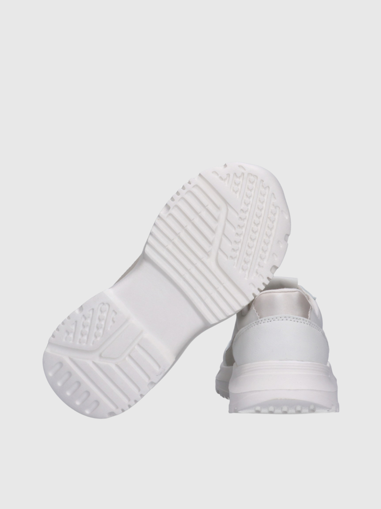 White Low Cut Lace-Up Sneaker  Girls