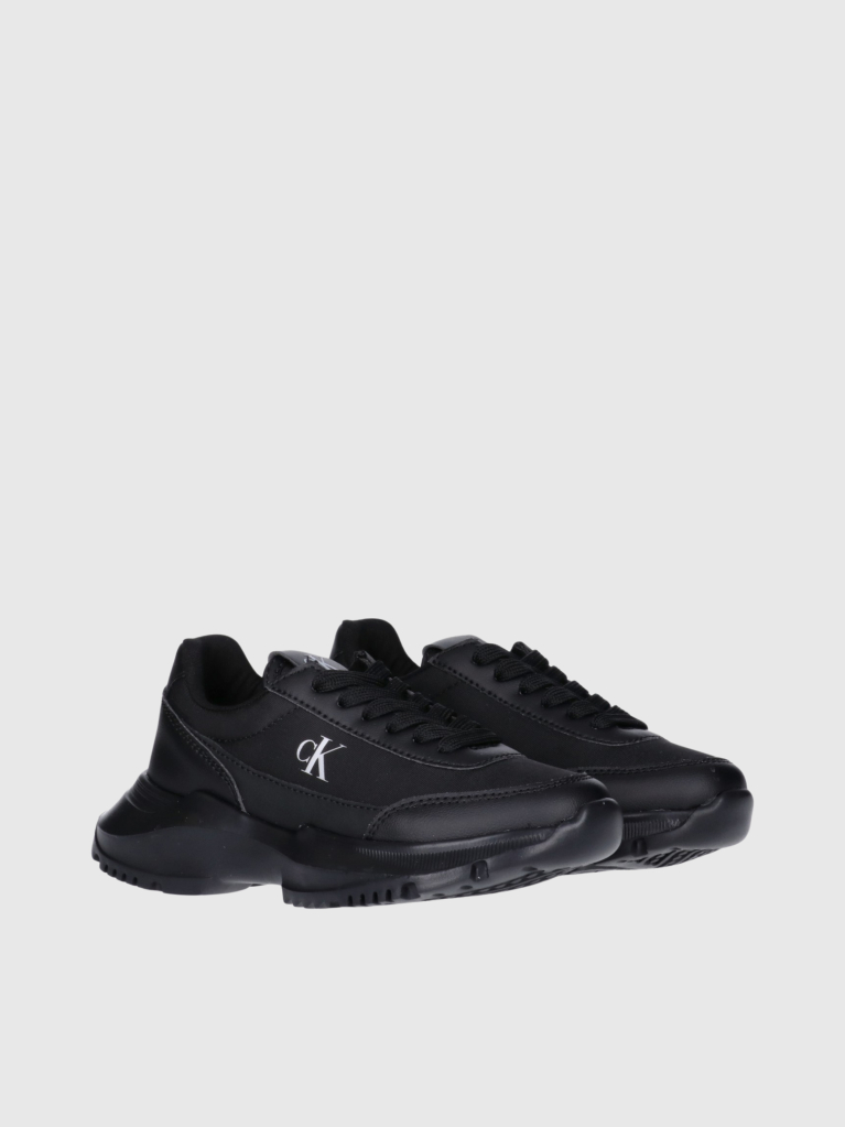 Black Low Cut Lace-Up Sneaker  Girls