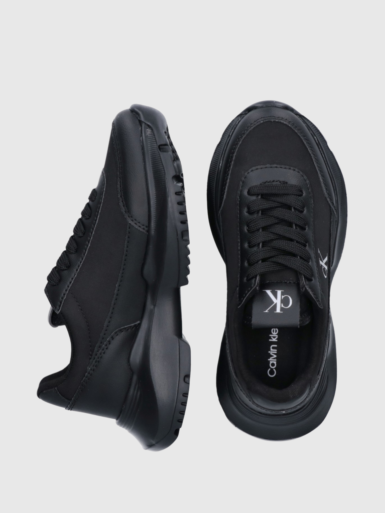 Black Low Cut Lace-Up Sneaker  Girls