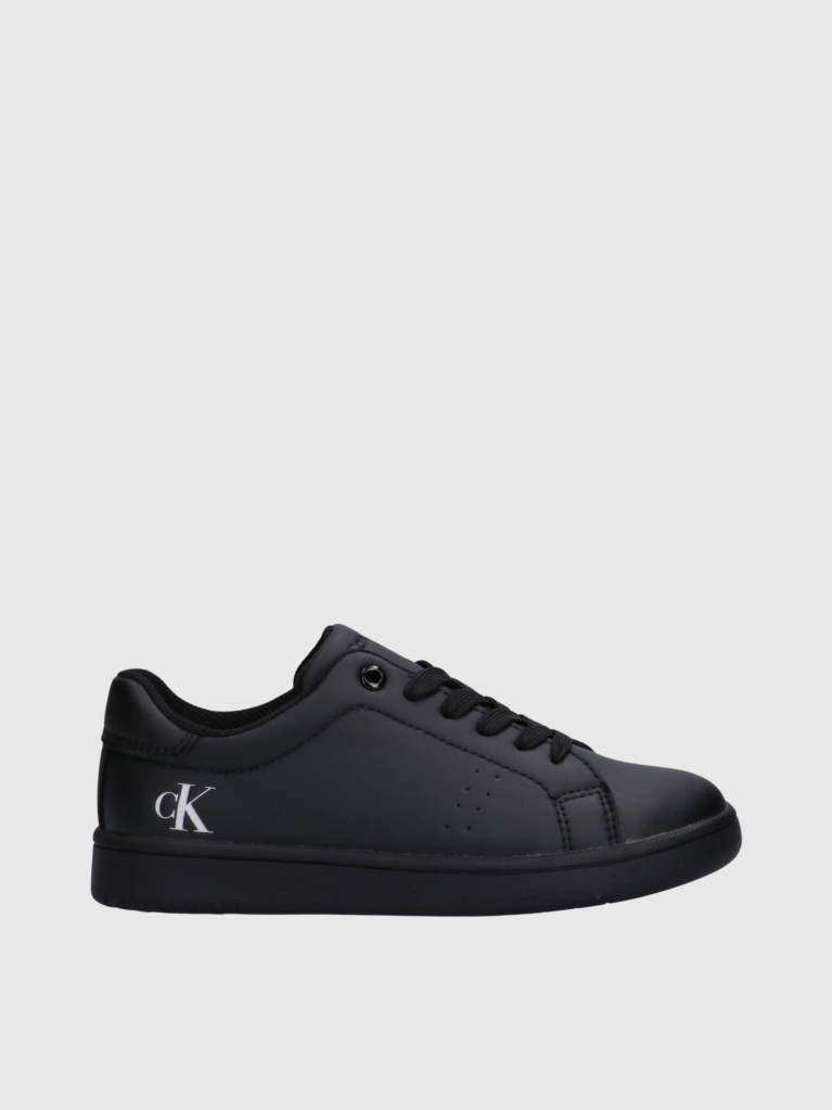 Black Low Cut Lace-Up Sneaker  Kids Unisex