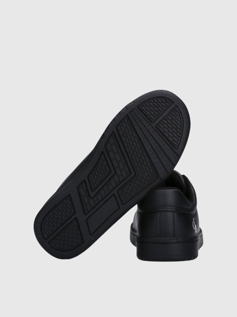 Black Low Cut Lace-Up Sneaker  Kids Unisex