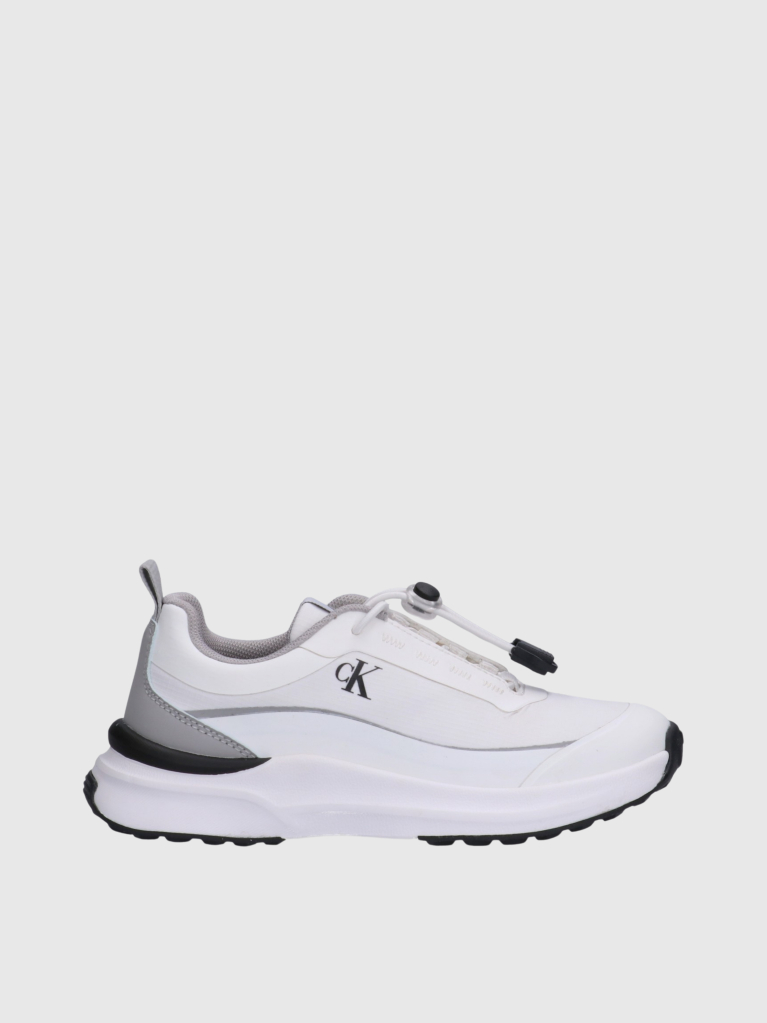 White Low Cut Lace-Up Sneaker  Kids Unisex