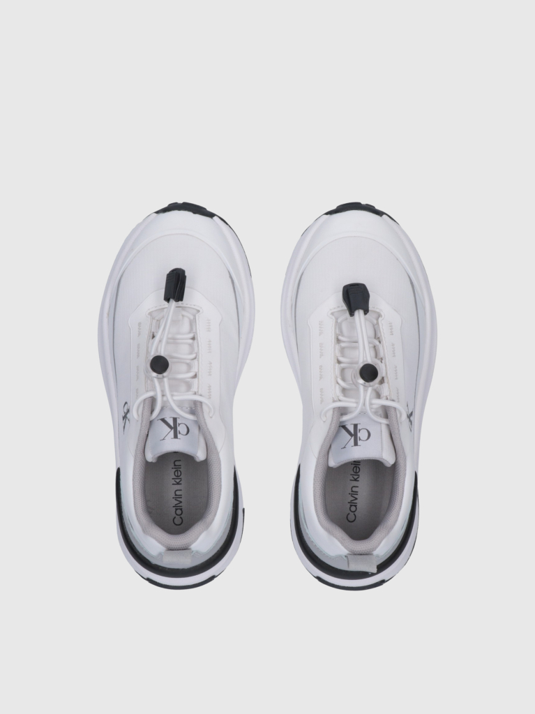 White Low Cut Lace-Up Sneaker  Kids Unisex
