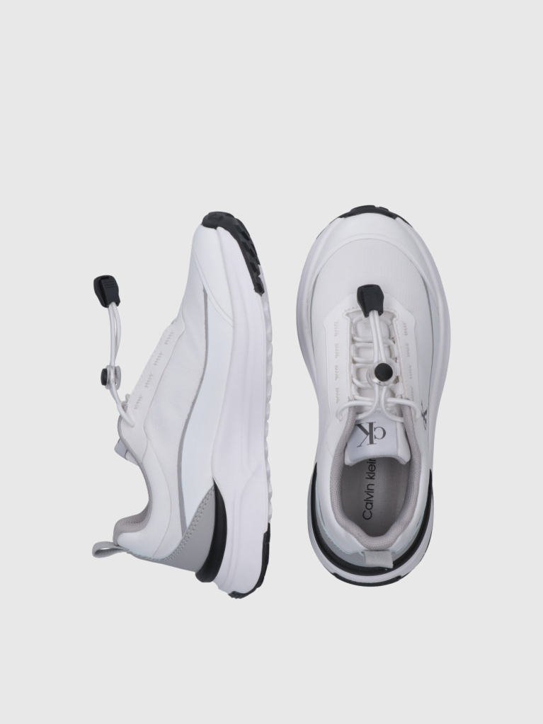 White Low Cut Lace-Up Sneaker  Kids Unisex