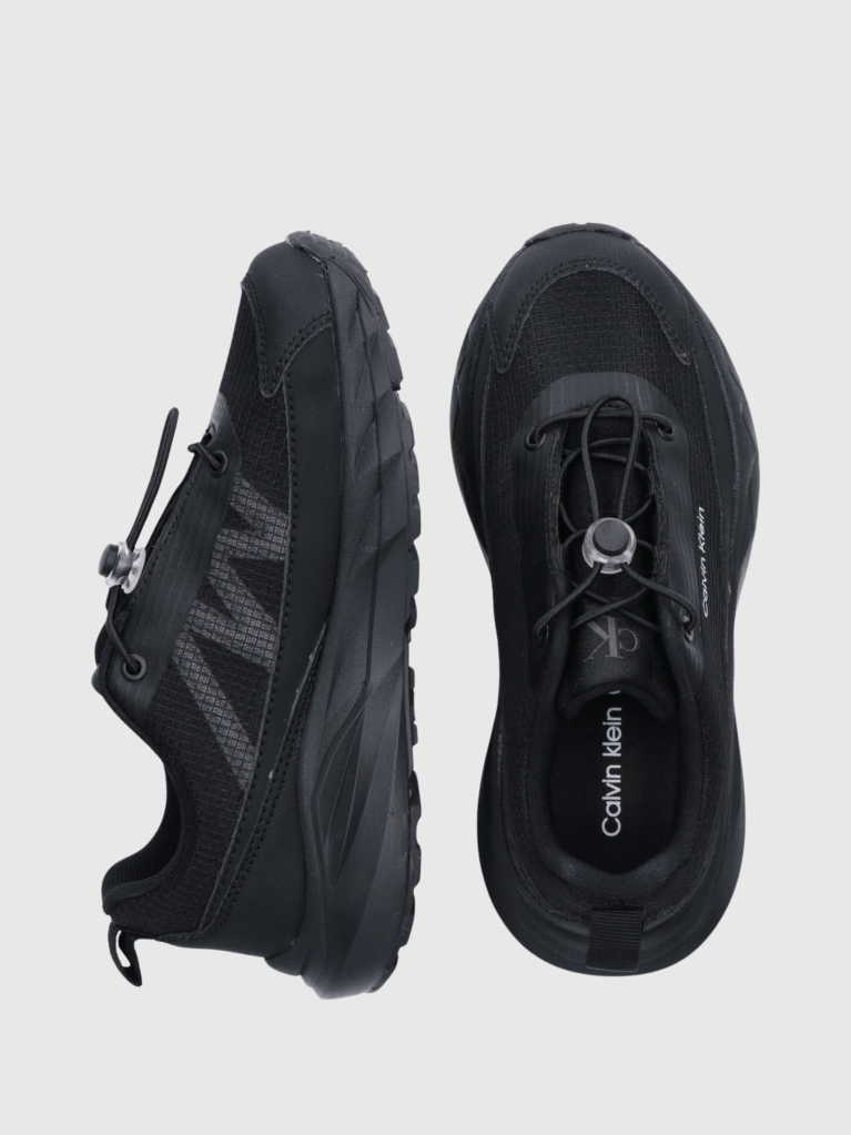 Black Low Cut Lace-Up Sneakers  Kids Unisex