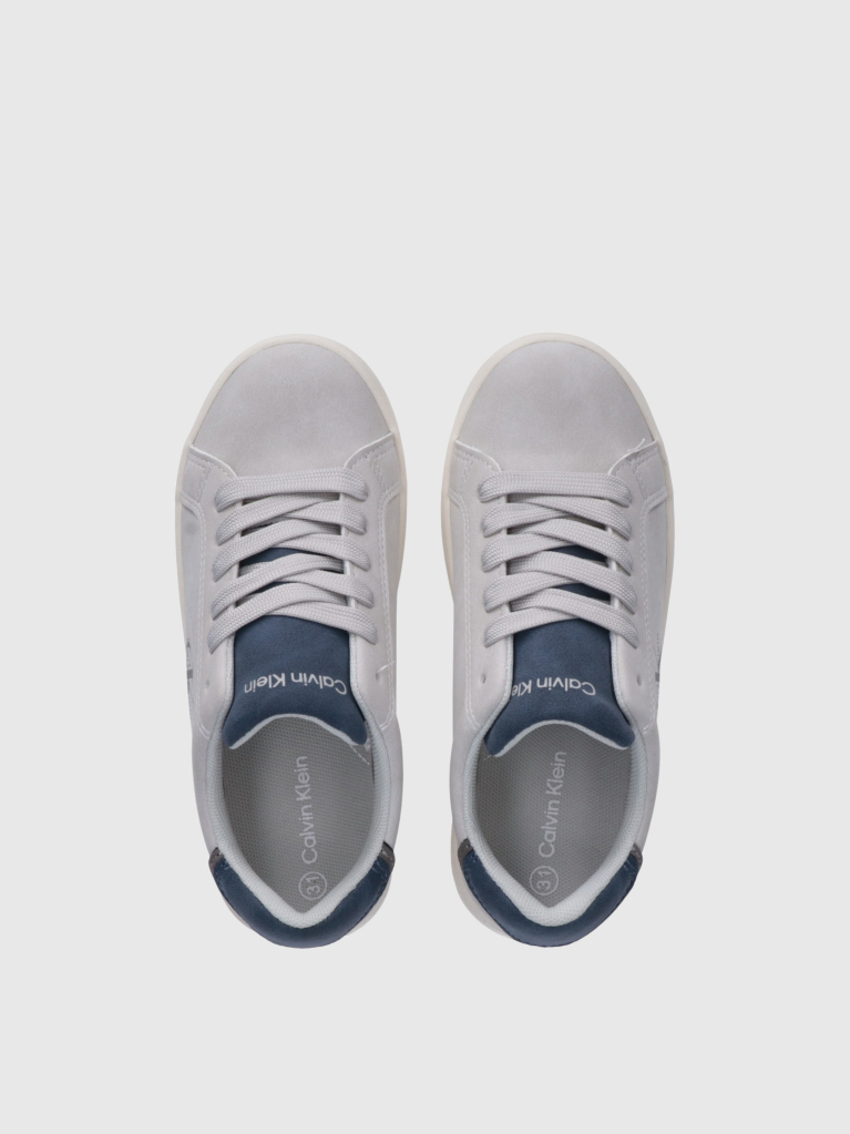 Blue Kids Low Cut Lace-Up Sneakers  Kids Unisex