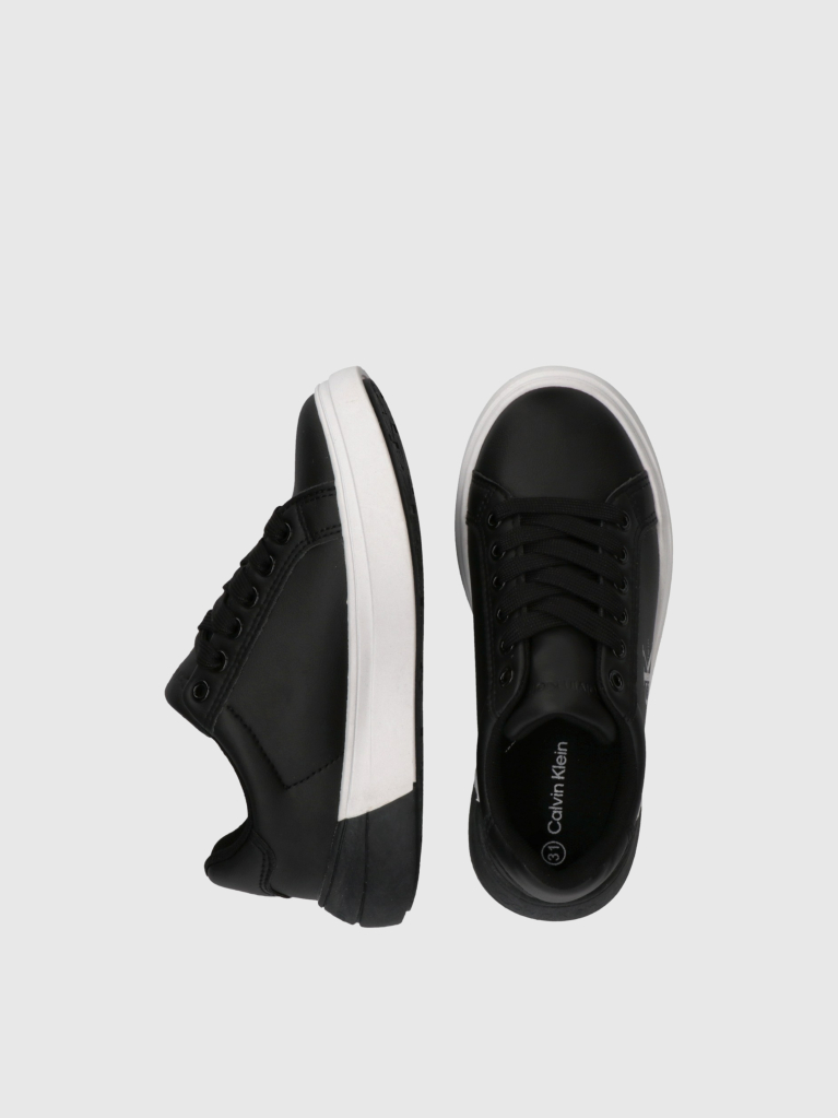 Black Kids Low Cut Lace-Up Sneakers  Kids Unisex