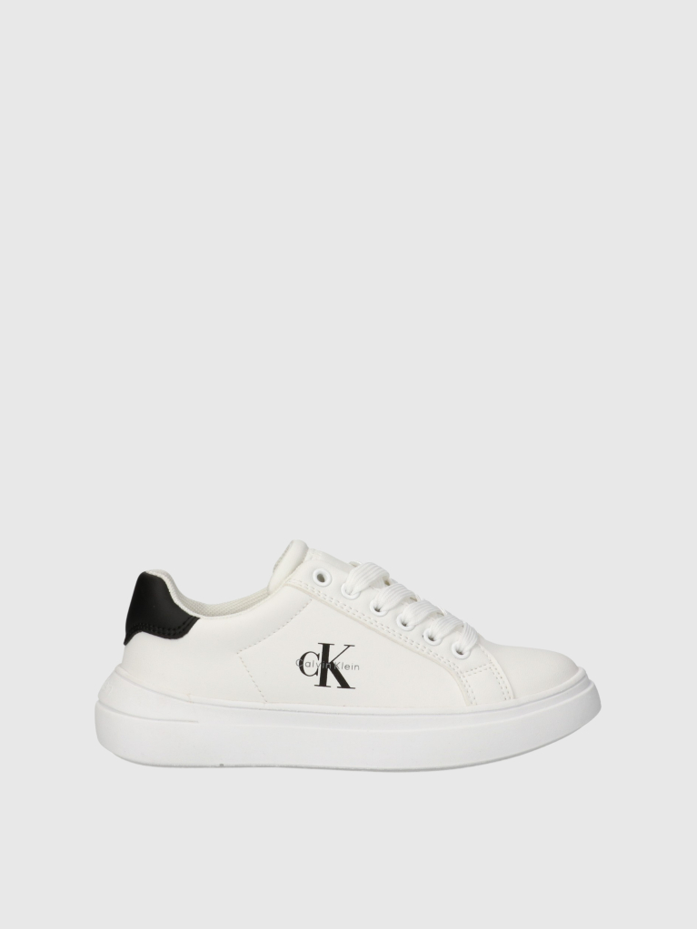 White Kids Low Cut Lace-Up Sneakers  Kids Unisex