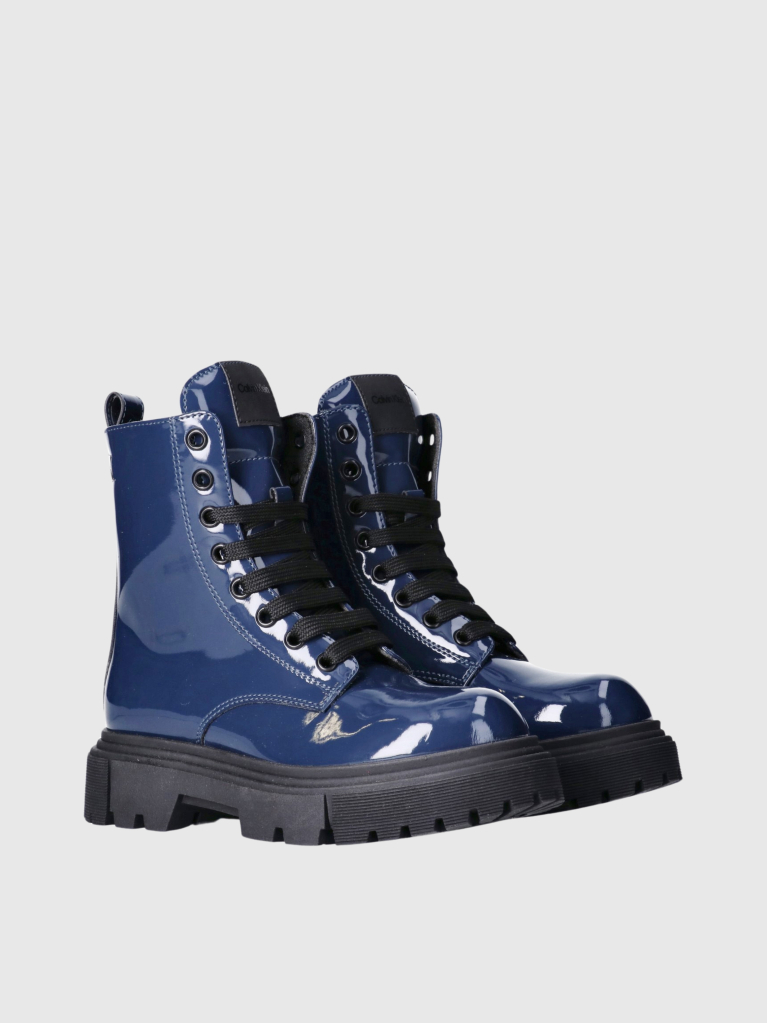 Blue Lace-Up Bootie  Girls