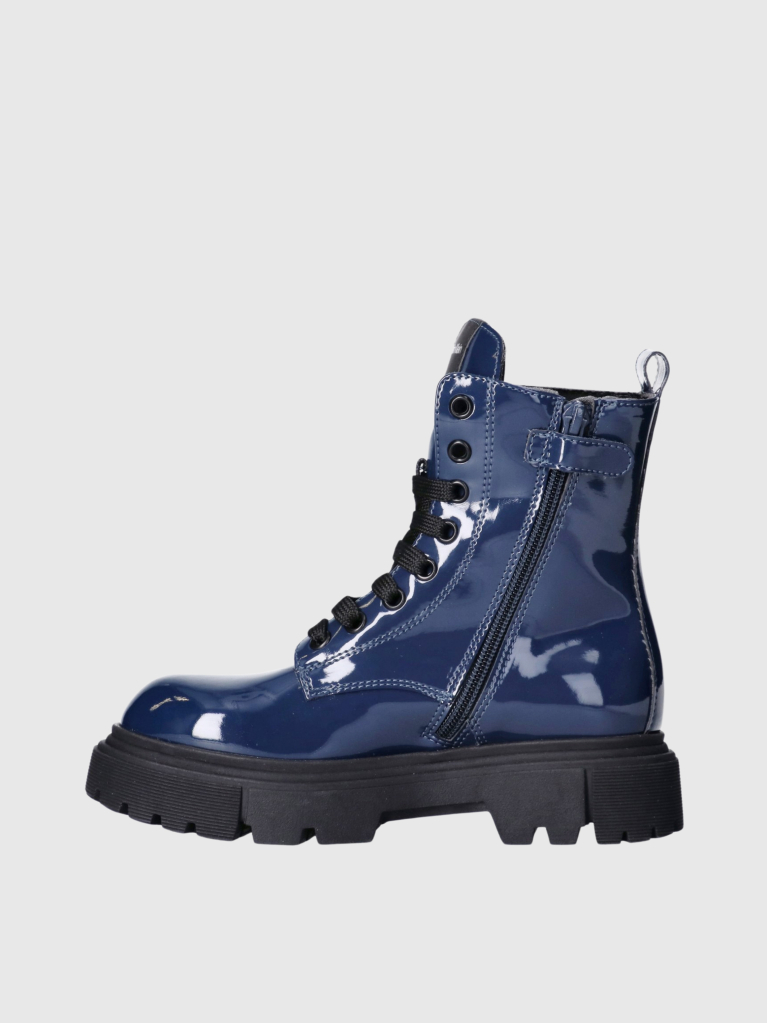 Blue Lace-Up Bootie  Girls