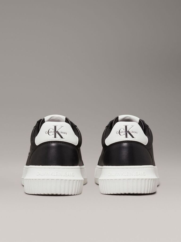 Μαύρο Δερμάτινα Chunky Sneakers  Άνδρας