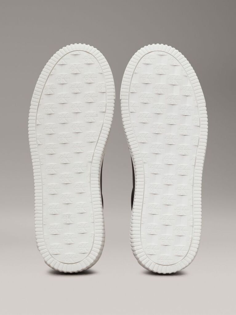 Μαύρο Δερμάτινα Chunky Sneakers  Άνδρας