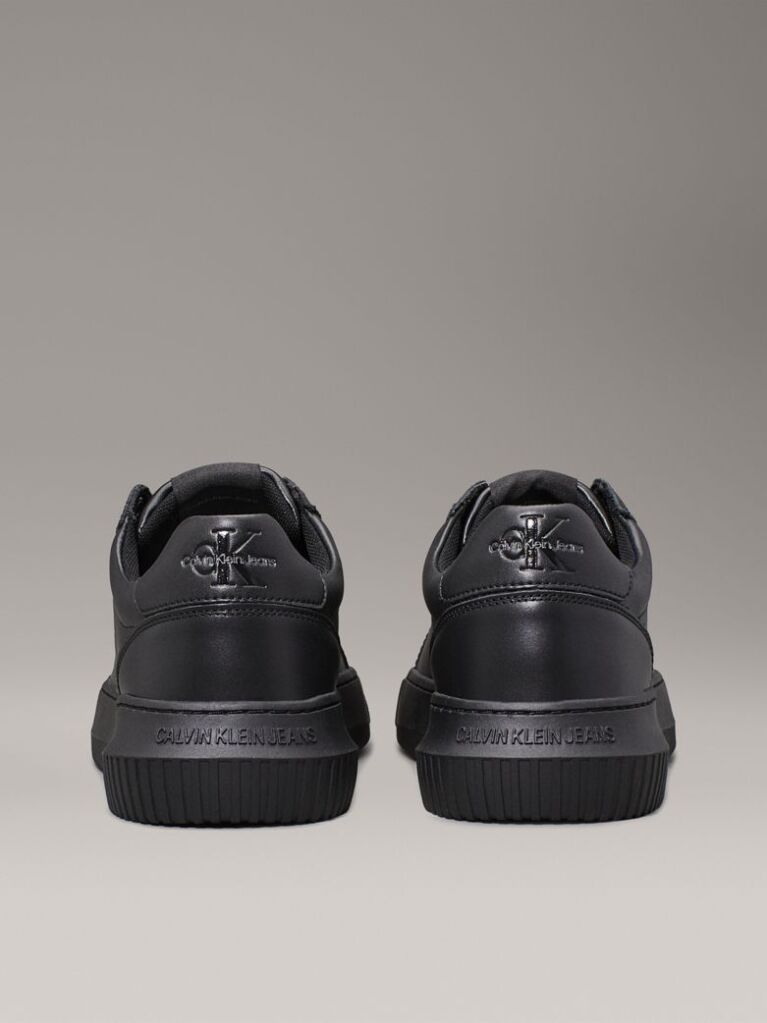 Μαύρο Δερμάτινα Chunky Sneakers  Άνδρας