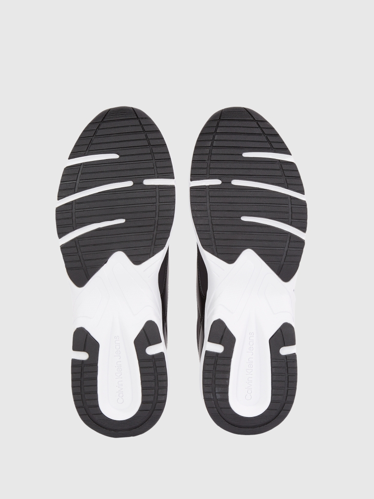Black Retro Tennis Low Multilayer Trainers  Men