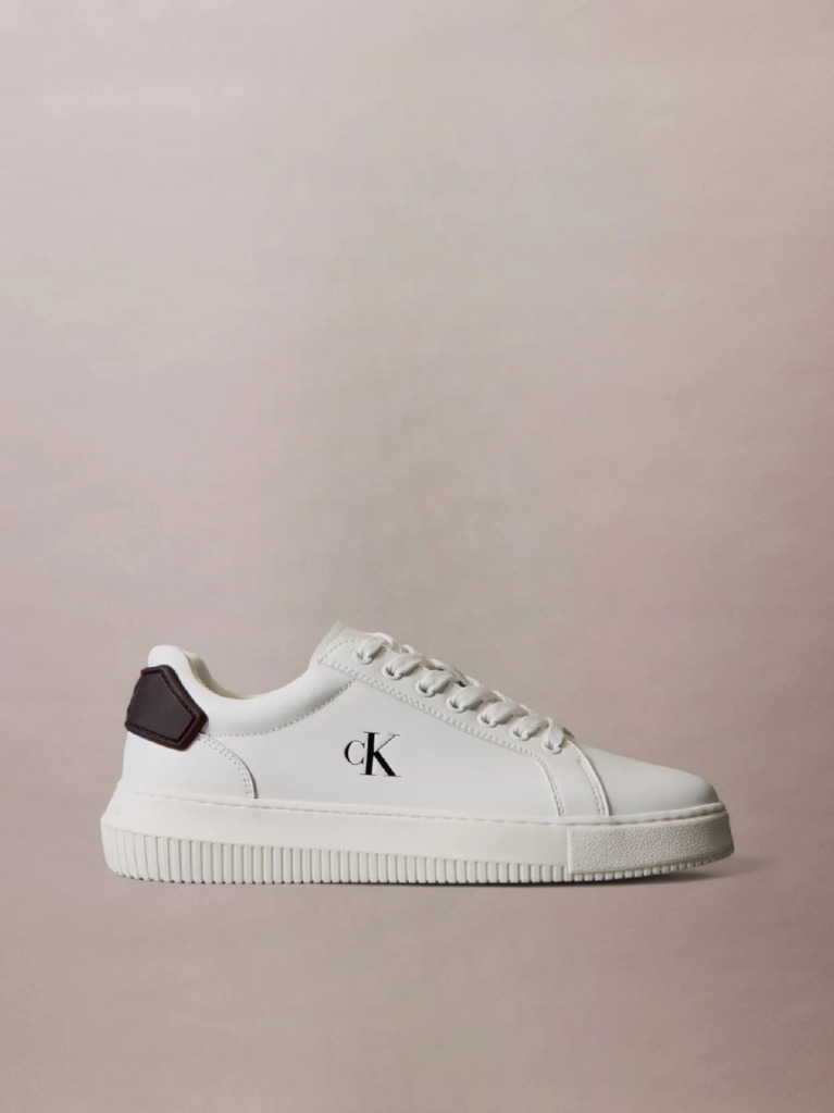 Λευκό Δερμάτινα Sneakers  Άνδρας