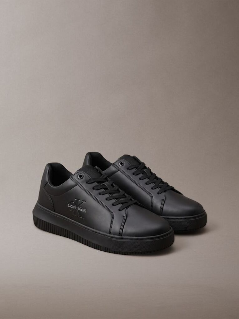 Μαύρο Δερμάτινα Sneakers  Άνδρας