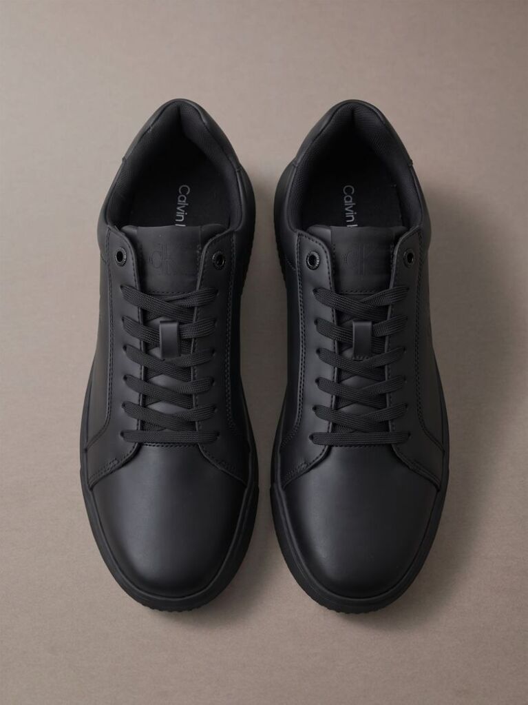 Μαύρο Δερμάτινα Sneakers  Άνδρας