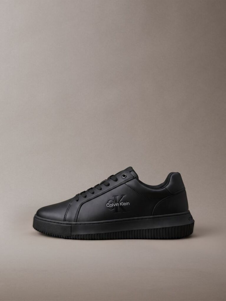 Μαύρο Δερμάτινα Sneakers  Άνδρας