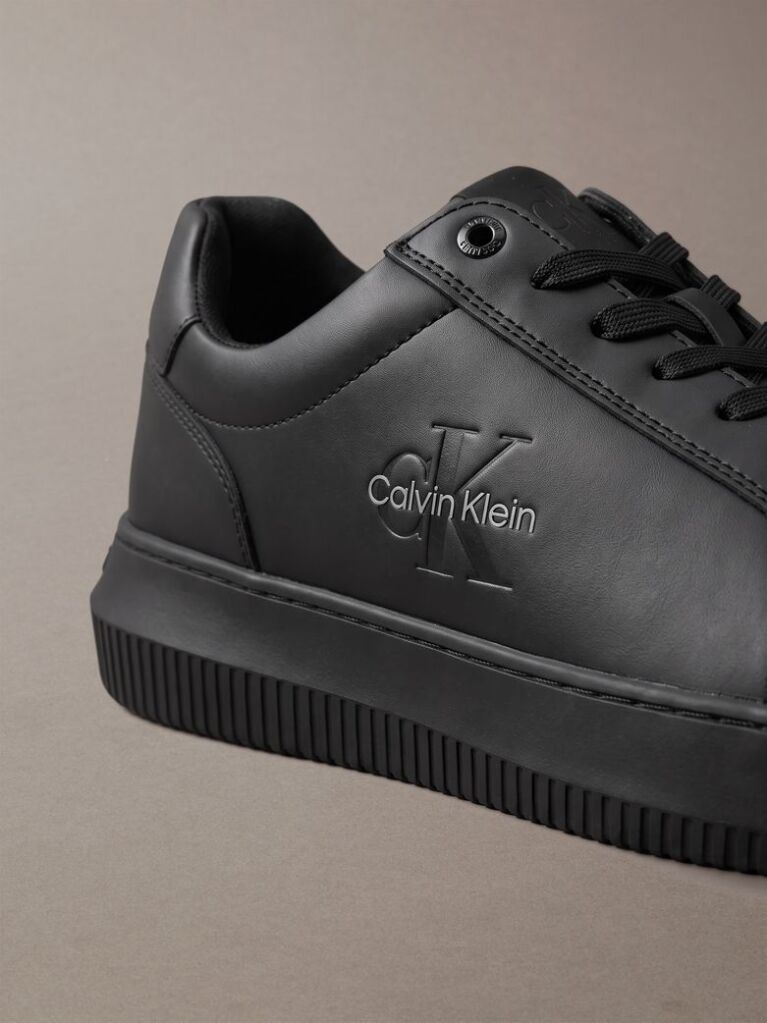 Μαύρο Δερμάτινα Sneakers  Άνδρας