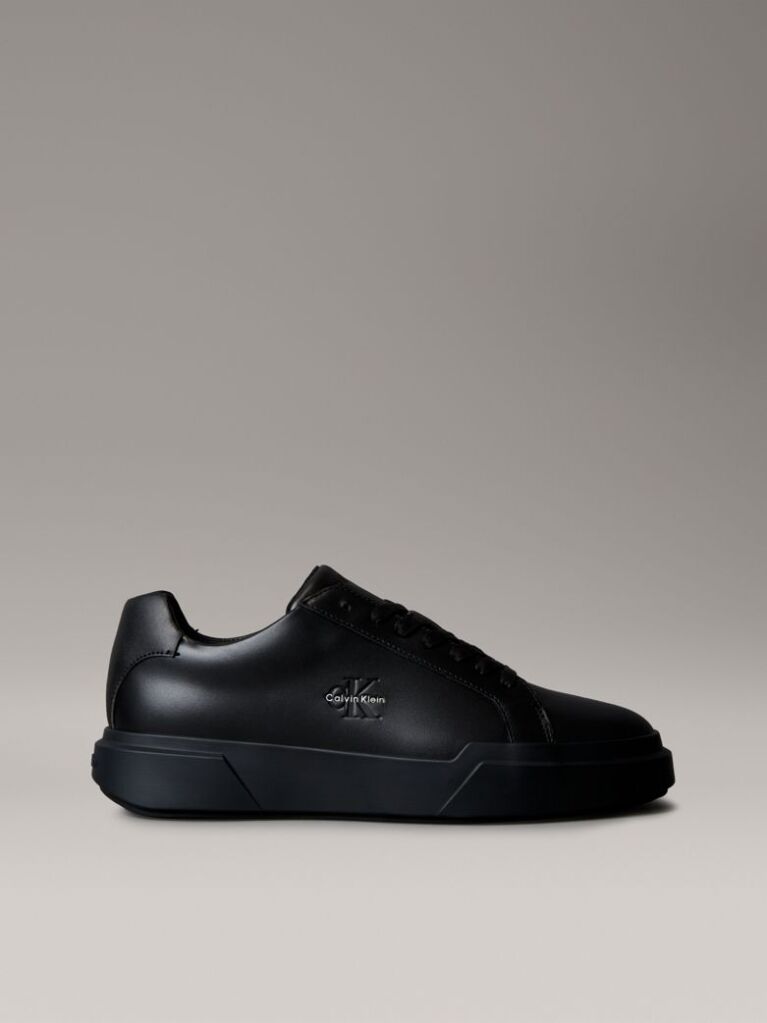 Μαύρο Δερμάτινα Sneakers NYC   Άνδρας
