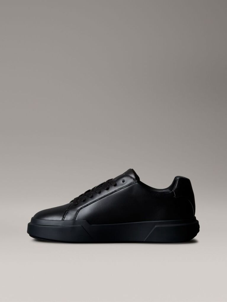 Μαύρο Δερμάτινα Sneakers NYC   Άνδρας