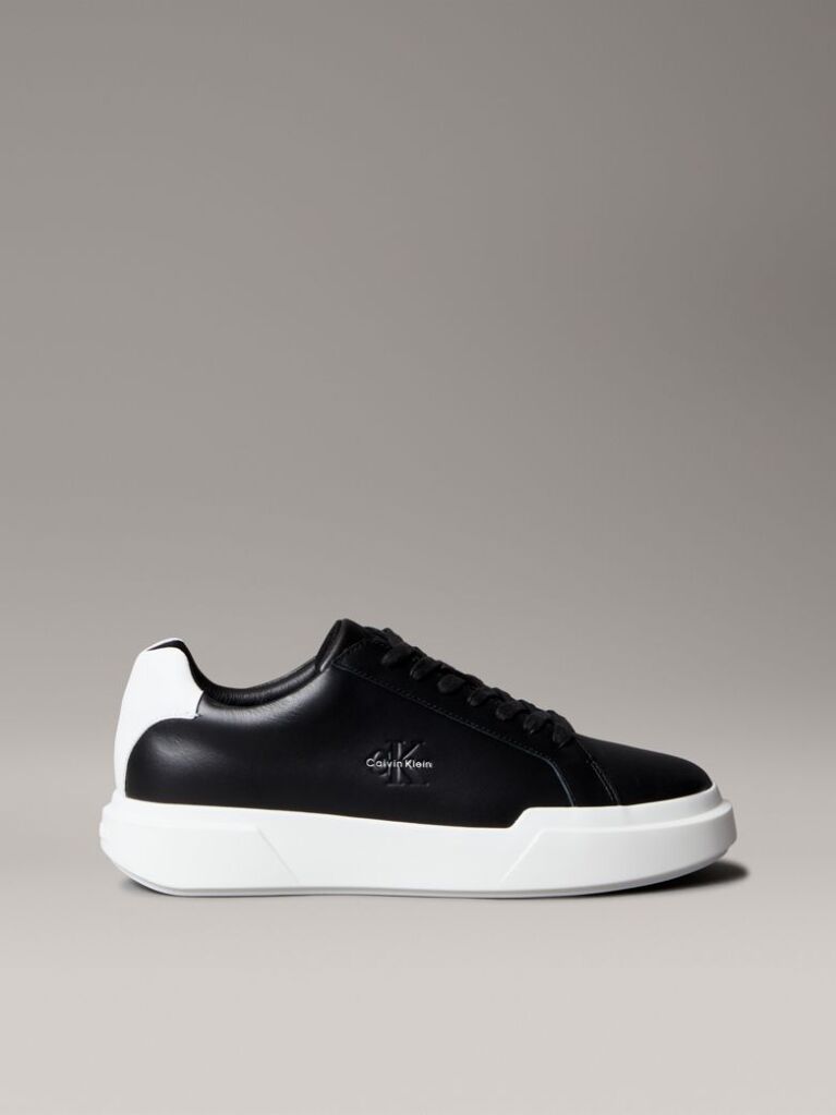 Μαύρο Δερμάτινα Sneakers NYC   Άνδρας