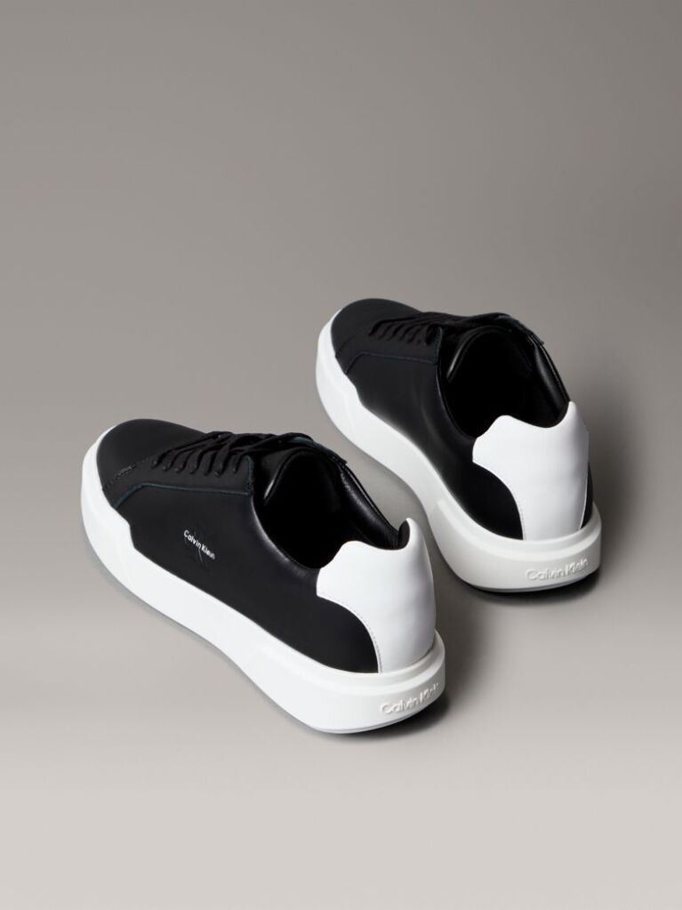 Μαύρο Δερμάτινα Sneakers NYC   Άνδρας