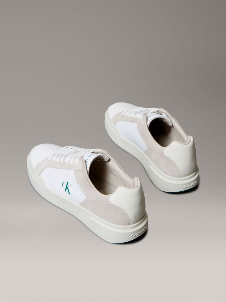 White Leather Durable Traction NYC Trainers  Men