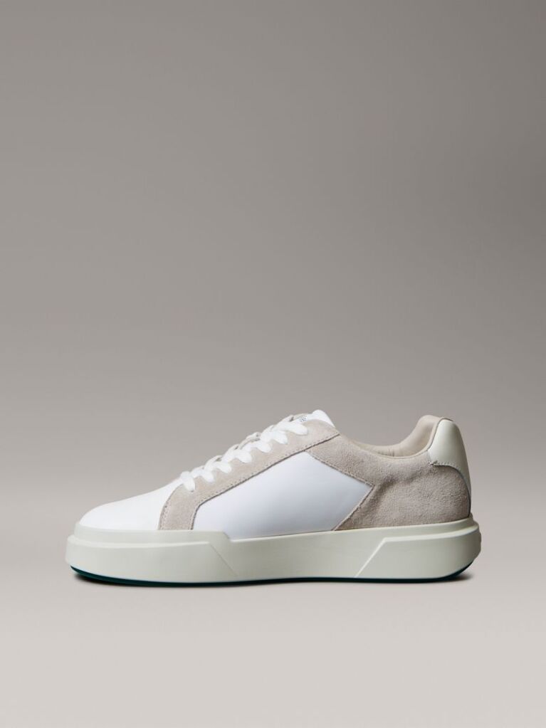 White Leather Durable Traction NYC Trainers  Men